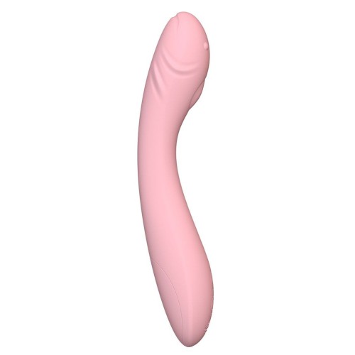 Розовый вибратор для точки G - 20,5 см.