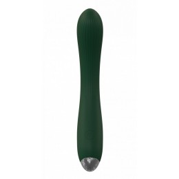 Зеленый гибкий силиконовый вибратор - 20,5 см.
