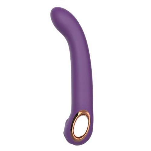 Фиолетовый силиконовый вибратор - 22,1 см.