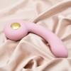Розовый вибростимулятор точки G с нагревом Bendable Heating G-Spot Vibrator