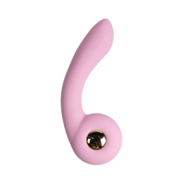 Розовый вибростимулятор точки G с нагревом Bendable Heating G-Spot Vibrator