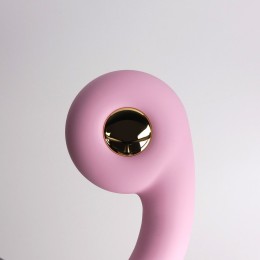 Розовый вибростимулятор точки G с нагревом Bendable Heating G-Spot Vibrator