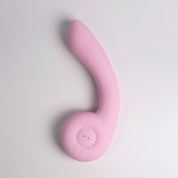 Розовый вибростимулятор точки G с нагревом Bendable Heating G-Spot Vibrator