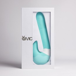 Бирюзовый вибростимулятор зоны G 2-в-1