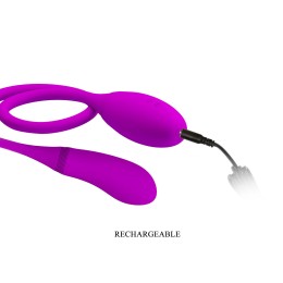 Двусторонний гибкий вибратор Snaky Vibe - 60 см.