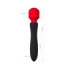 Черно-красный двусторонний вибромассажер Black&Red - 21 см.