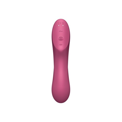Малиновый вакуум-волновой вибростимулятор Satisfyer Curvy Trinity 3