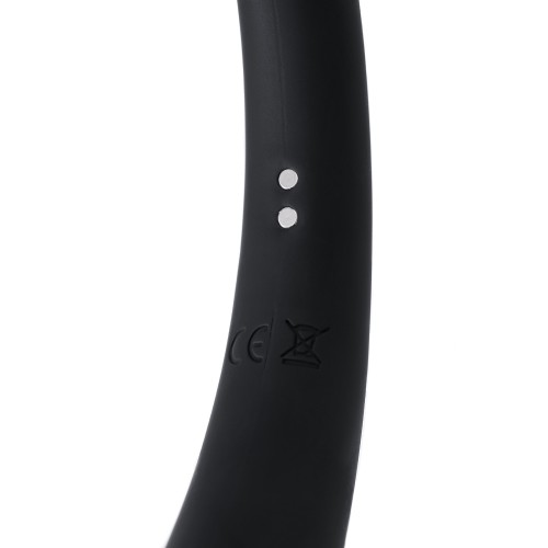 Черный двусторонний вибратор - 35 см.