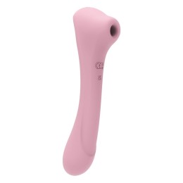 Нежно-розовый двусторонний стимулятор Daisy Massager - 20,2 см.
