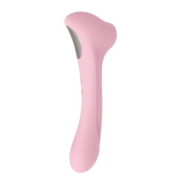 Нежно-розовый двусторонний стимулятор Daisy Massager - 20,2 см.