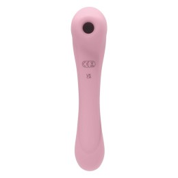Нежно-розовый двусторонний стимулятор Daisy Massager - 20,2 см.