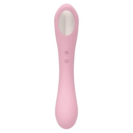 Нежно-розовый двусторонний стимулятор Daisy Massager - 20,2 см.