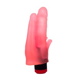 Двойной анально-вагинальный вибромассажёр с лепестками - 17 см.