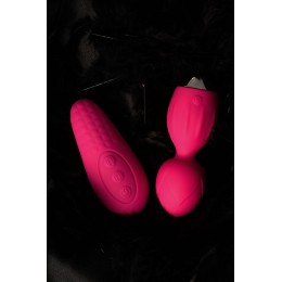 Розовые виброшарики TELLA с пультом-стимулятором
