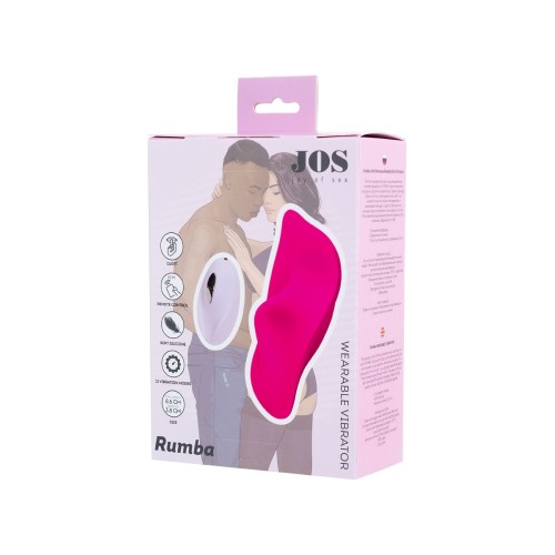 Розовый вибратор в трусики JOS Rumba с пультом ДУ