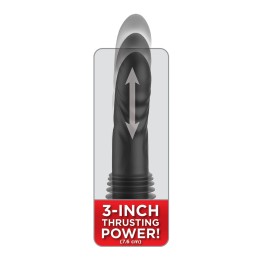 Черный автоматический вибромассажер с вибропулей Ultimate Silicone Thruster