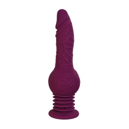 Фиолетовая мини-машина для секса Striker с пультом ДУ - 23,5 см.