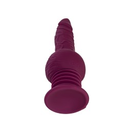 Фиолетовая мини-машина для секса Striker с пультом ДУ - 23,5 см.