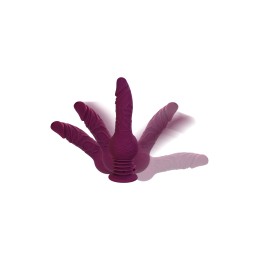 Фиолетовая мини-машина для секса Striker с пультом ДУ - 23,5 см.