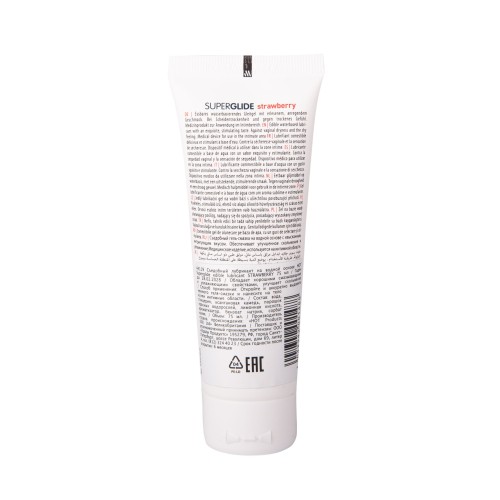 Гель на водной основе с ароматом клубники Superglide Strawberry - 75 мл.
