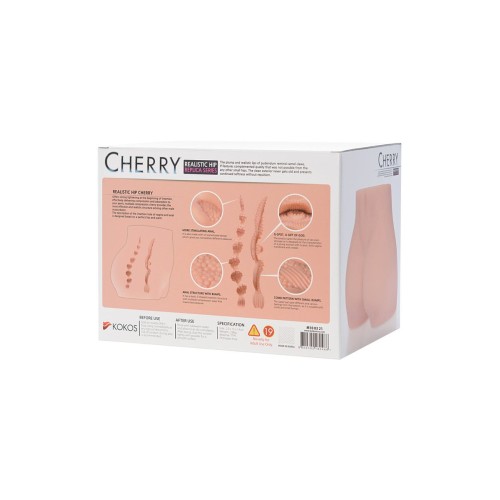 Мастурбатор-полуторс Cherry с вибрацией и двумя любовными тоннелями