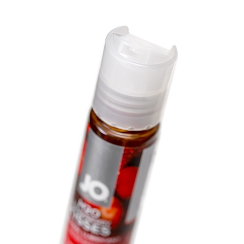 Лубрикант на водной основе с ароматом клубники JO Flavored Strawberry Kisses - 30 мл.