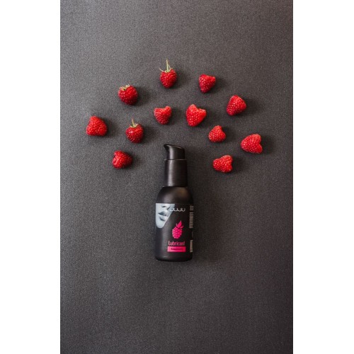 Съедобный лубрикант JUJU Raspberry с ароматом малины - 100 мл.