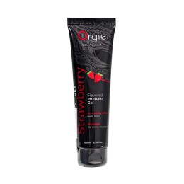 Интимный гель на водной основе Lube Tube Strawberry с клубничным вкусом - 100 мл.