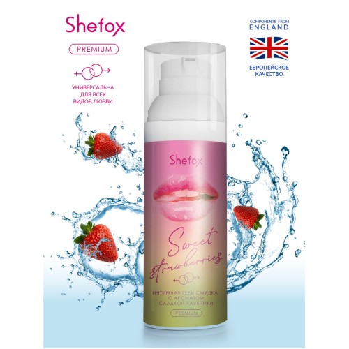 Интимная гель-смазка Shefox Premium «Сладкая клубника» - 50 мл.