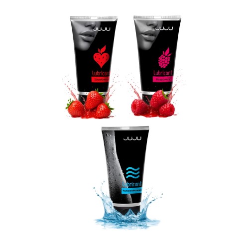 Набор из 3 лубрикантов JUJU (увлажняющий, клубника, малина)