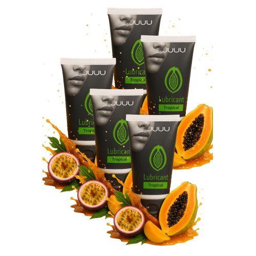 Набор из 5 съедобных лубрикантов JUJU со вкусом тропических фруктов
