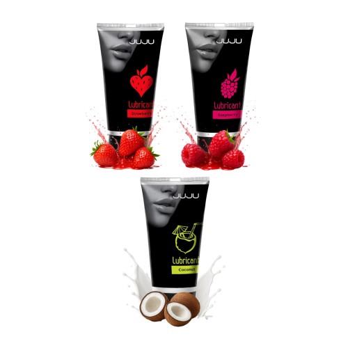 Набор из 3 съедобных лубрикантов JUJU (клубника, малина, кокос)