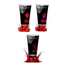 Набор из 3 съедобных лубрикантов JUJU (клубника, малина, вишня)