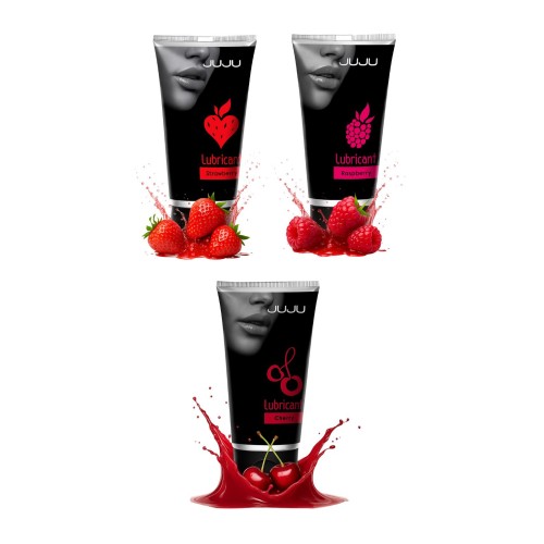 Набор из 3 съедобных лубрикантов JUJU (клубника, малина, вишня)