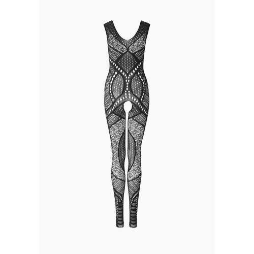 Чёрный комбинезон со сложным геометрическим узором