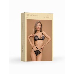 Контурный комплект с кружевом и стрепами