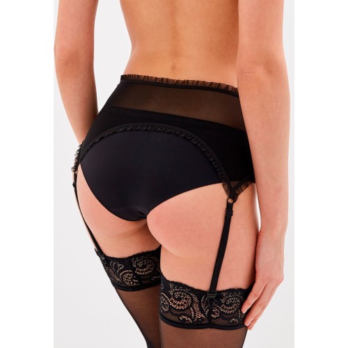 Дерзкий полупрозрачный пояс-сеточка для чулок