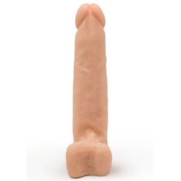 Фаллоимитатор телесного цвета на трусиках с плугом - 16,5 см.