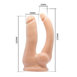 Женский страпон с двумя фаллосами и вибрацией Jessica Strap-On