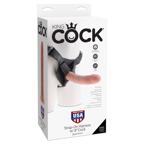 Телесный страпон на трусиках Strap-on Harness Cock - 20,3 см.