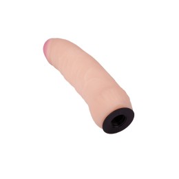 Черный пояс-трусики с двумя телесными насадками Soft-Dolli - 15,7 и 10 см.