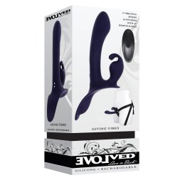 Женский страпон с вибрацией Giving Vibes