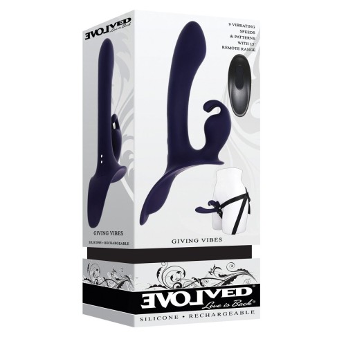 Женский страпон с вибрацией Giving Vibes