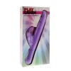 Фиолетовый вибромассажер с клиторальным стимулятором в виде бабочки PLAY CANDI WIGGLE BUTTERFLY - 17 см.