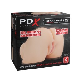 Телесный мастурбатор-полуторс с вибрацией Shake That Ass