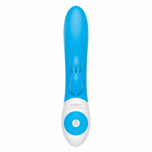 Голубой вибратор The Kissing Rabbit