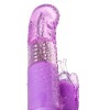 Фиолетовый вибратор High-Tech fantasy с бабочкой для клитора - 22,4 см.