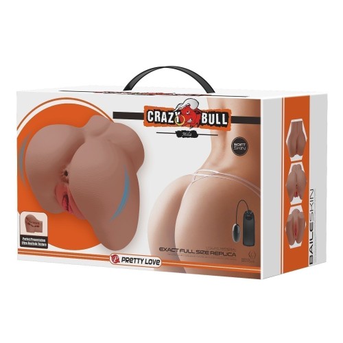 Карамельный мастурбатор-полуторс Mila с вибрацией