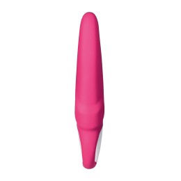 Ярко-розовый вибратор  Satisfyer Mr. Rabbit с клиторальным отростком - 22,1 см.