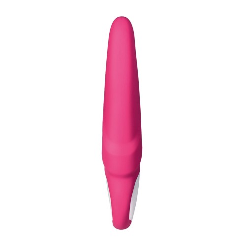 Ярко-розовый вибратор  Satisfyer Mr. Rabbit с клиторальным отростком - 22,1 см.